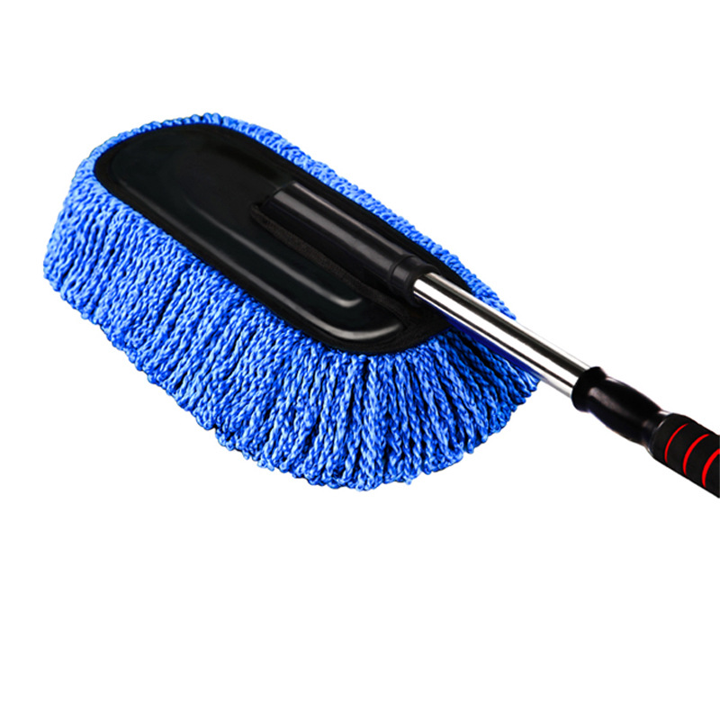 產地貨源直銷汽車長柄拖把刷超細纖維擦車蠟拖伸縮除塵汽車清洗刷